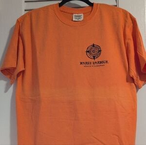 Marsh Harbour Orange Logo Crewneck T-Shirt